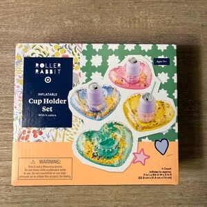 Roller Rabbit Inflatable Cup Holder Set - Authentic! ON hand! RARE